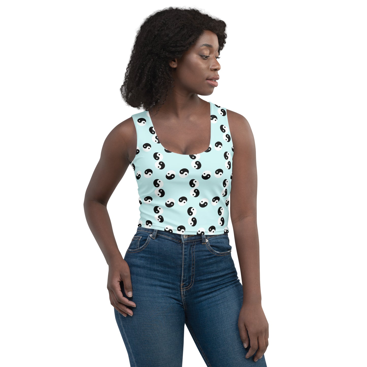 Baby Blue Yin Yang Crop Top